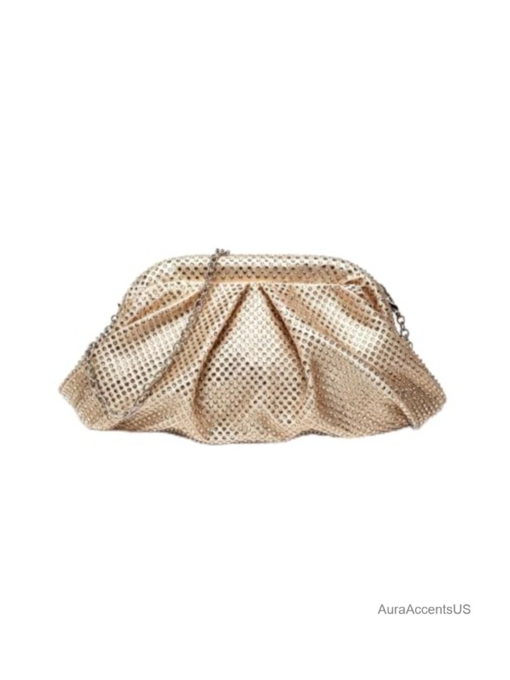 Rhinestone Clutch Purse Full Bling Evening Bag Detachable Chain